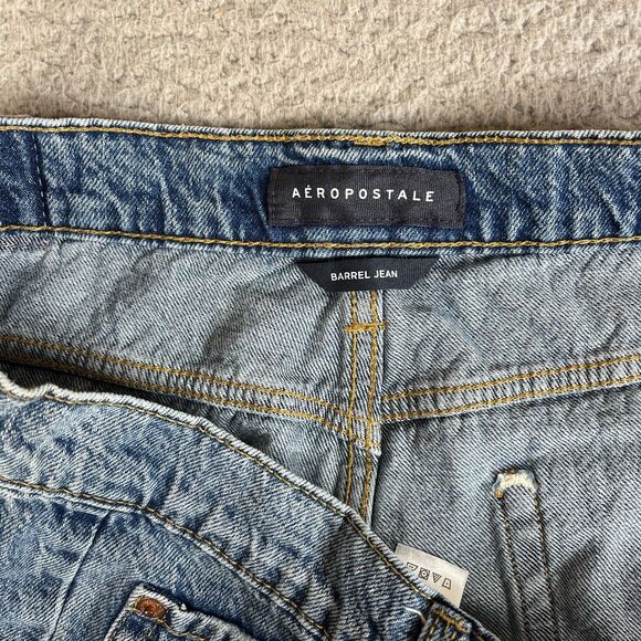 Aeropostale Barrel Jean Women 16 Wide Leg Denim Streetwear Loose Baggy 36x26 - Picture 5 of 16